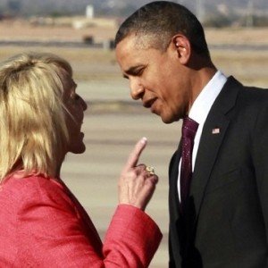 Governor Jan Brewer Points Finger at President Obama Governor Jan Brewer Points Finger at President Obama