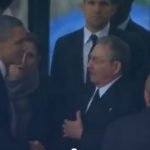 Barack Obama and Raul Castro – Historic Handshake at Nelson Mandela Memorial Barack Obama and Raul Castro – Historic Handshake at Nelson Mandela Memorial