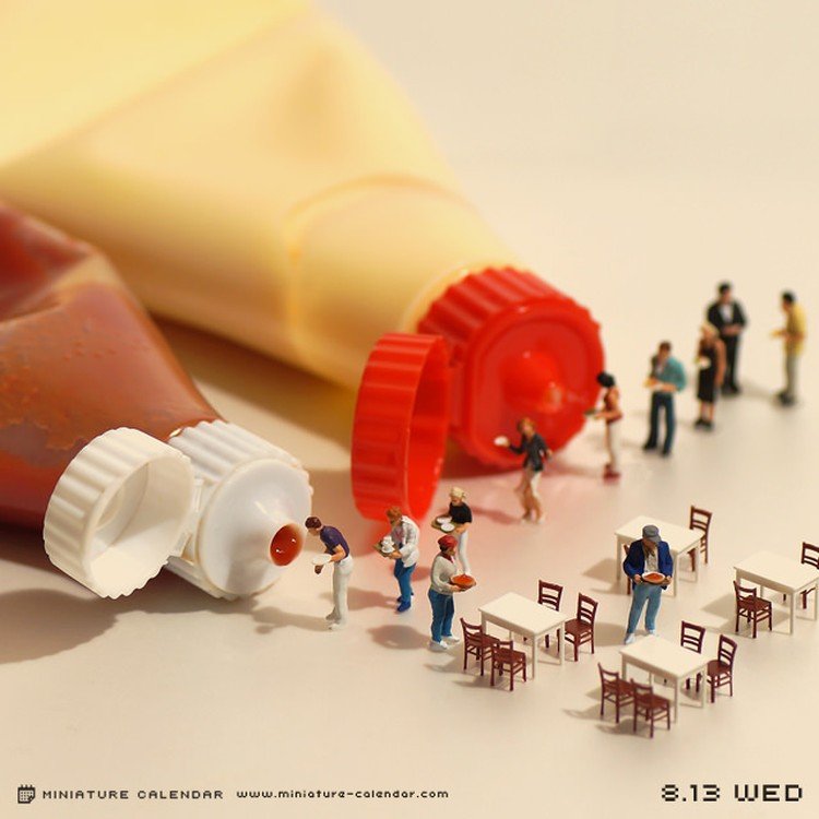 El mundo en miniatura. Tanaka-Tatsuya-miniature-calendar-dioramas-1-136856