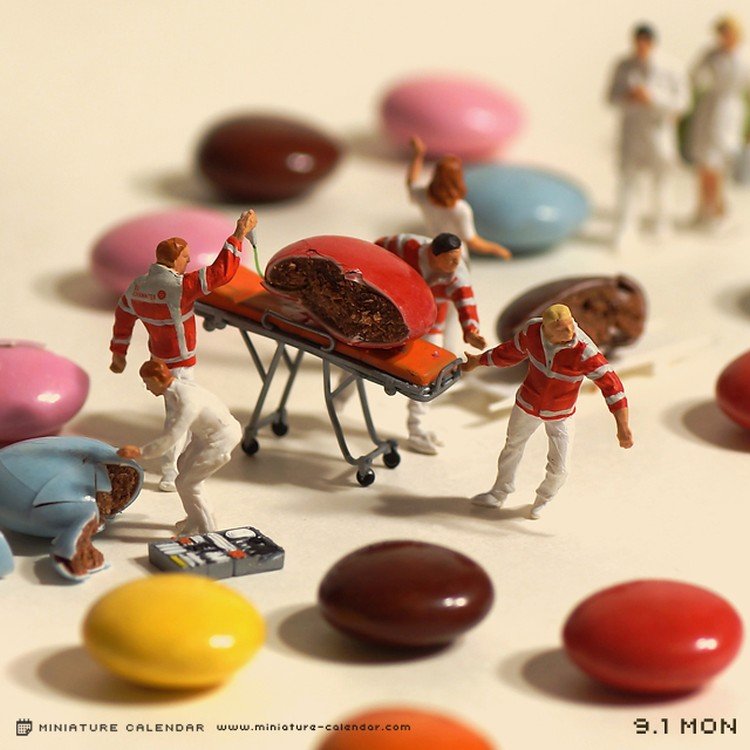 Tanaka Tatsuya's Playful Miniature Diorama Calendar. Enjoy the Awesome