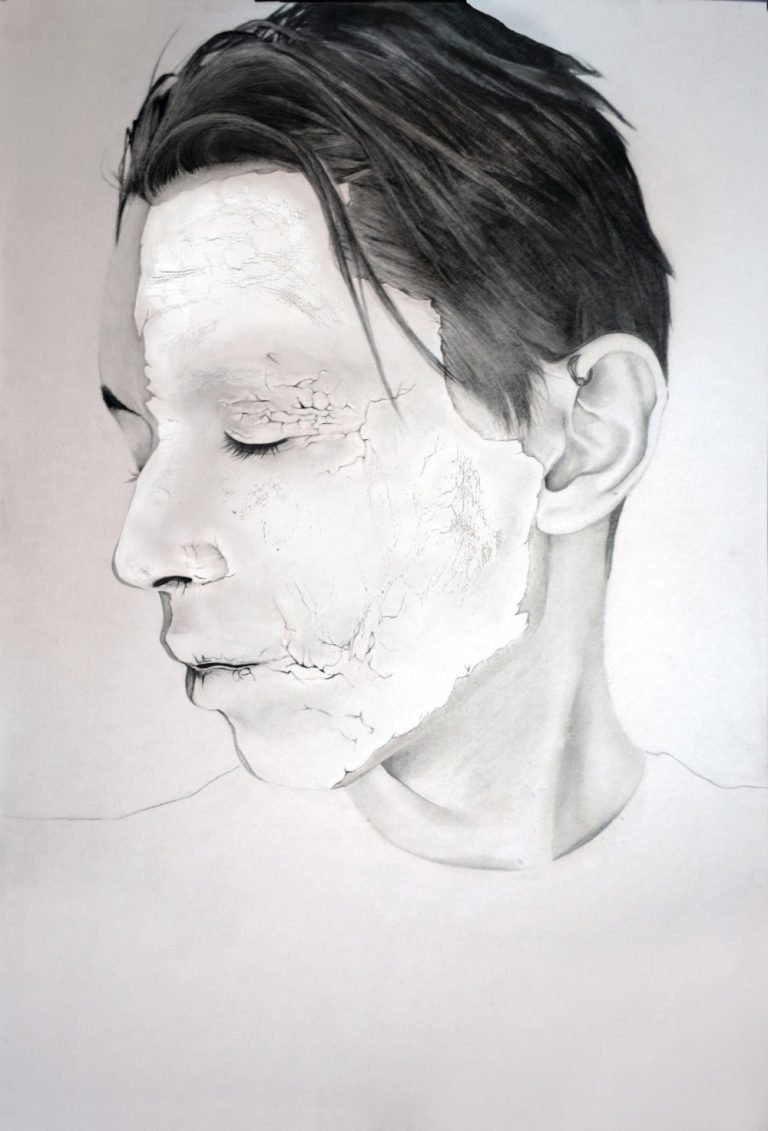 Shadowy Charcoal Portraits by Dylan Andrews a drawing series in