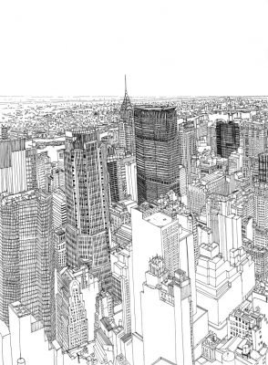 Patrick Vale's Colossus: Timelapse Drawing of New York City Skyline ...