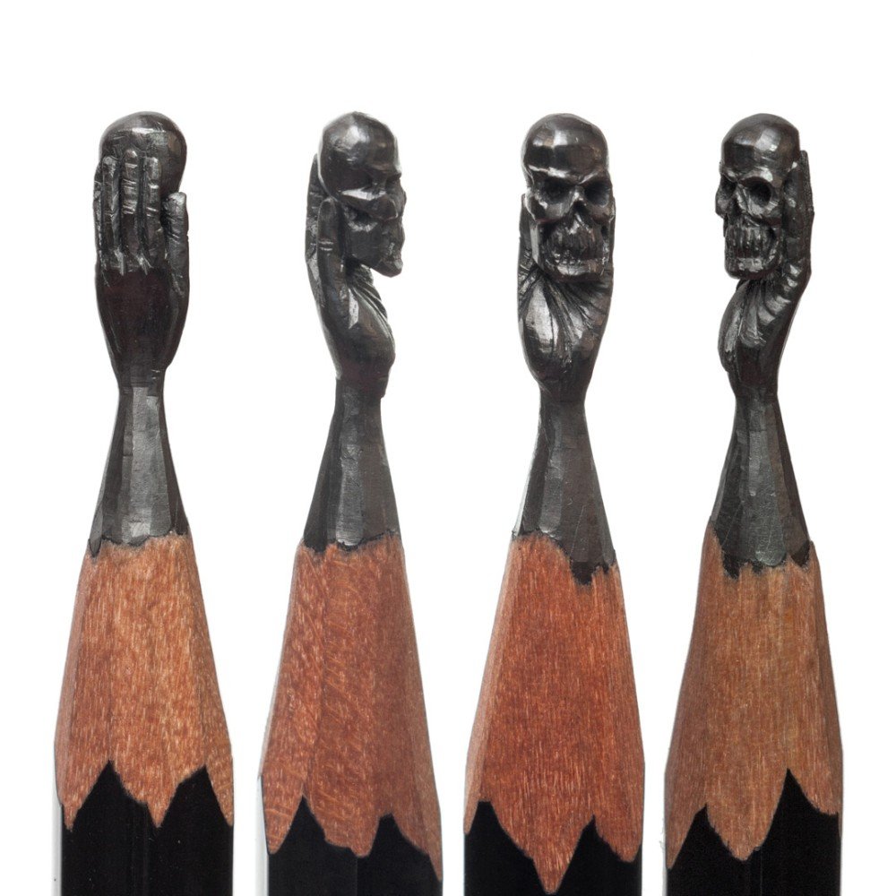 Pencil Lead Sculptures by Salavat Fidai beautifully carved with