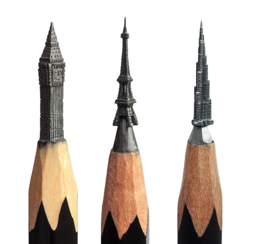 Pencil Lead Sculptures by Salavat Fidai beautifully carved with