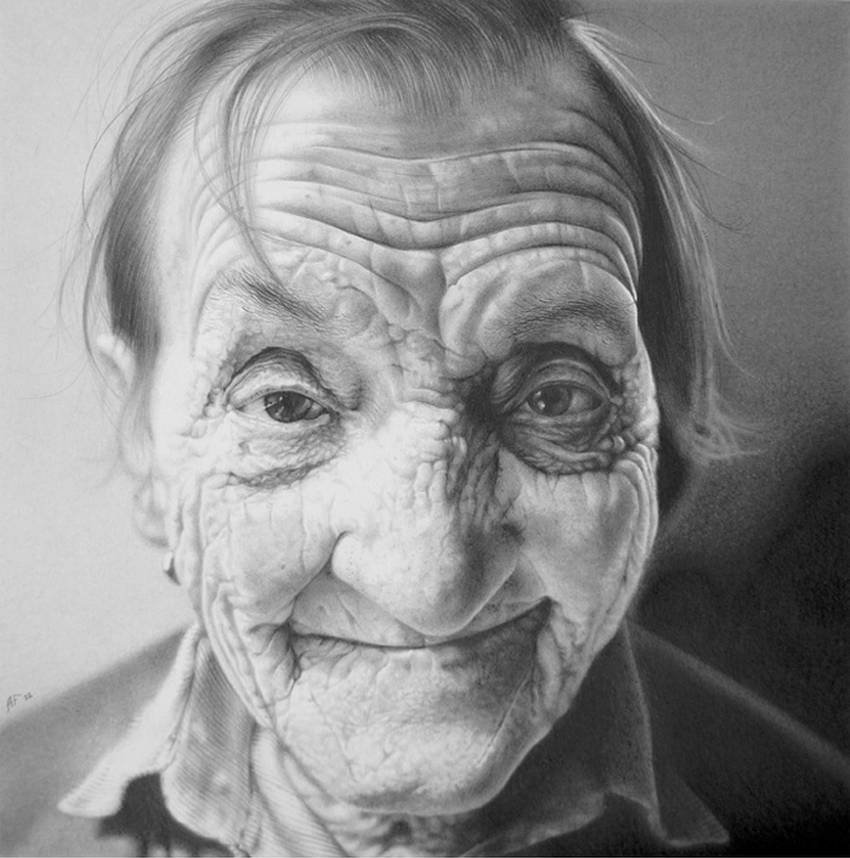 Pencil Drawing Portraits of Older People by Antonio Finelli ...