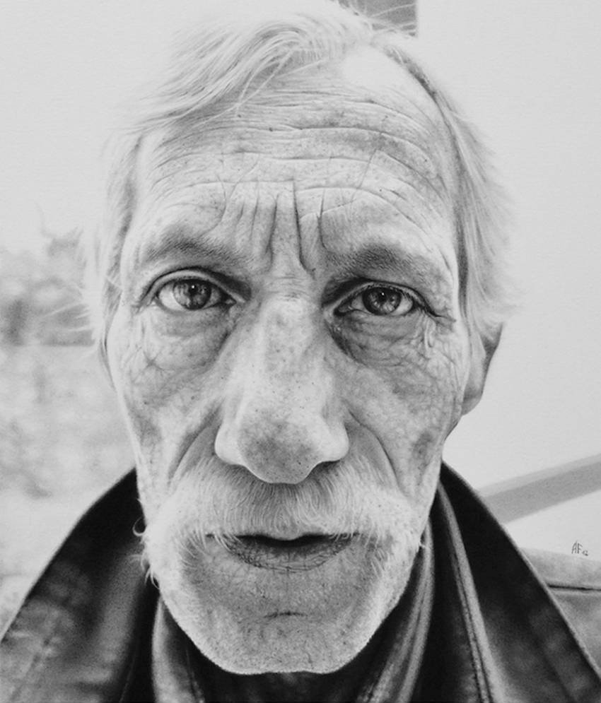 Pencil Drawing Portraits of Older People by Antonio Finelli