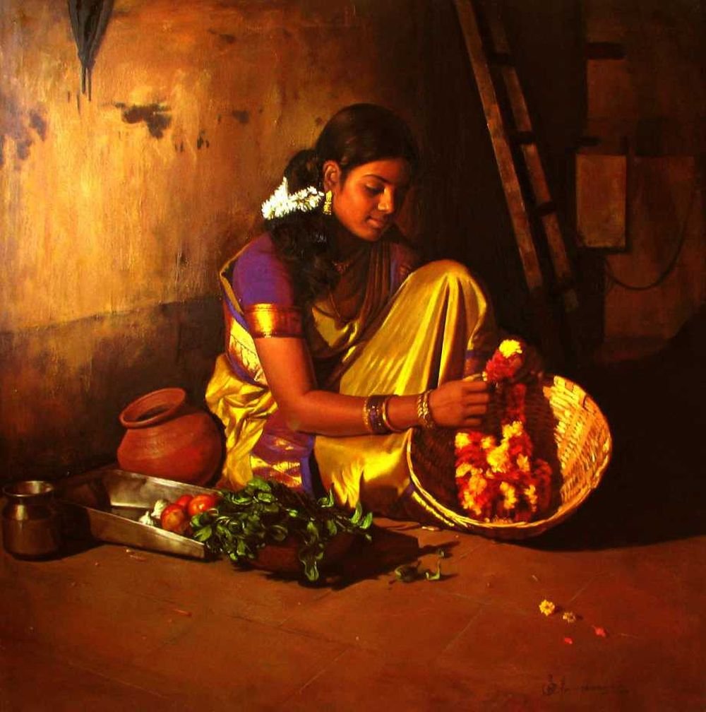 Artist S Elayaraja Creates Paintings Featuring The Beauty And Culture Of India MOMENTS Journal